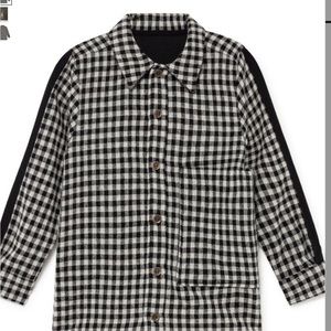 Little Creative Factory Black Gingham wool shirt size 8